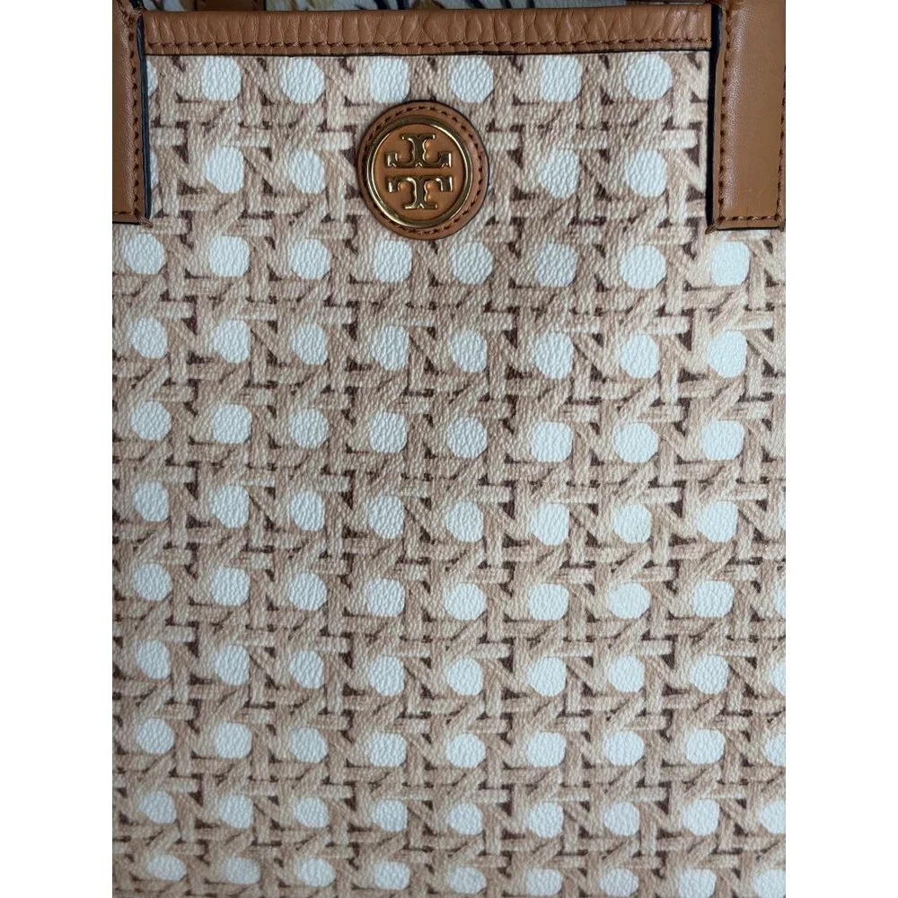 Tory Burch Ever-Ready Zip Beige Tote Bag - Picture 6 of 15